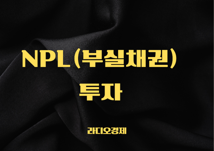  NPL(부실채권) 투자