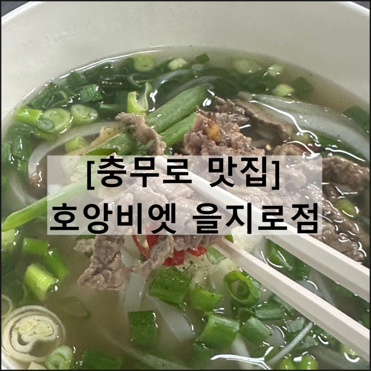  호앙비엣 을지로점 | 충무로맛집 을지로쌀국수 충무로쌀국수