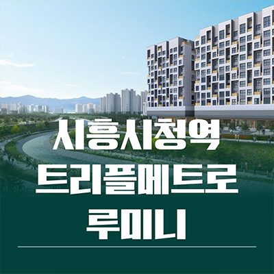  시흥시청역 트리플메트로 루미니 오피스텔 장현지구 롯데건설 투룸 3룸 분양가 잔여세대 모델하우스