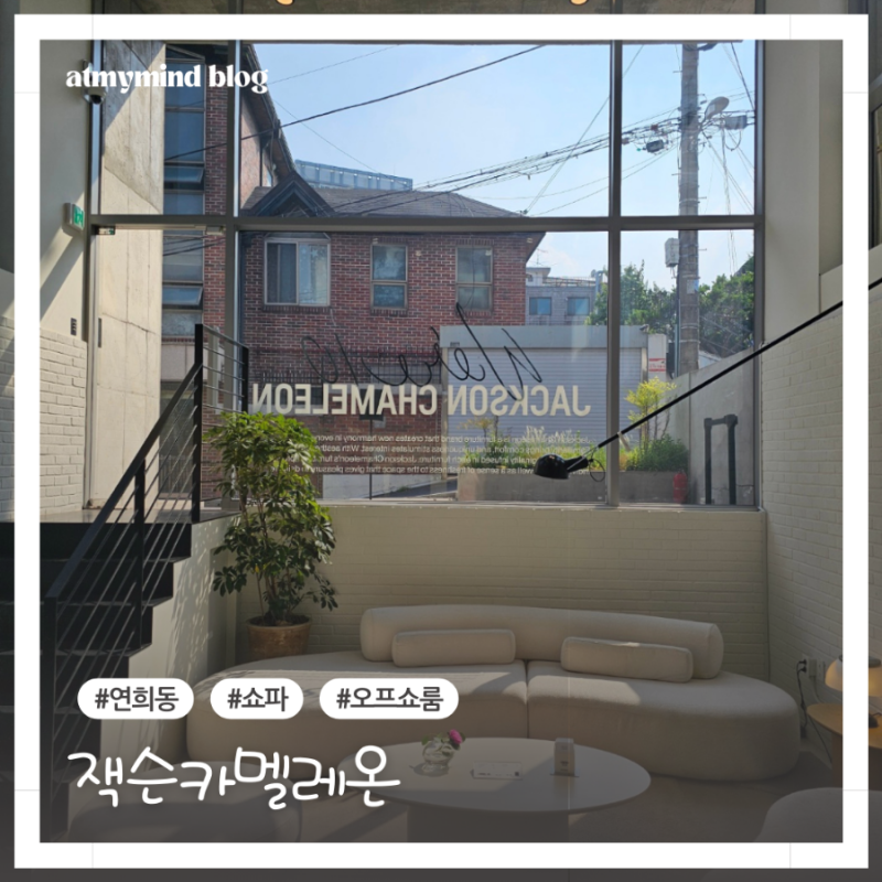 잭슨카멜레온 쇼파 (타탄, 잉크) 및 테이블을 구경할 수 있는 연희동 쇼룸 오프매장