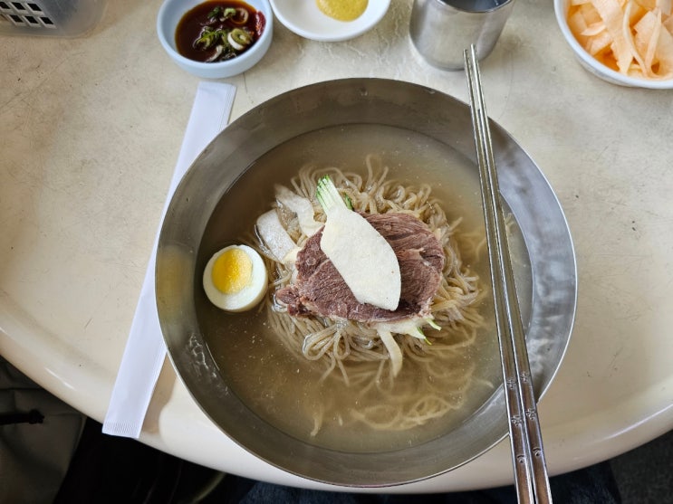  마포 을밀대 본점 평일 웨이팅뚫고 평양냉면 내돈내산