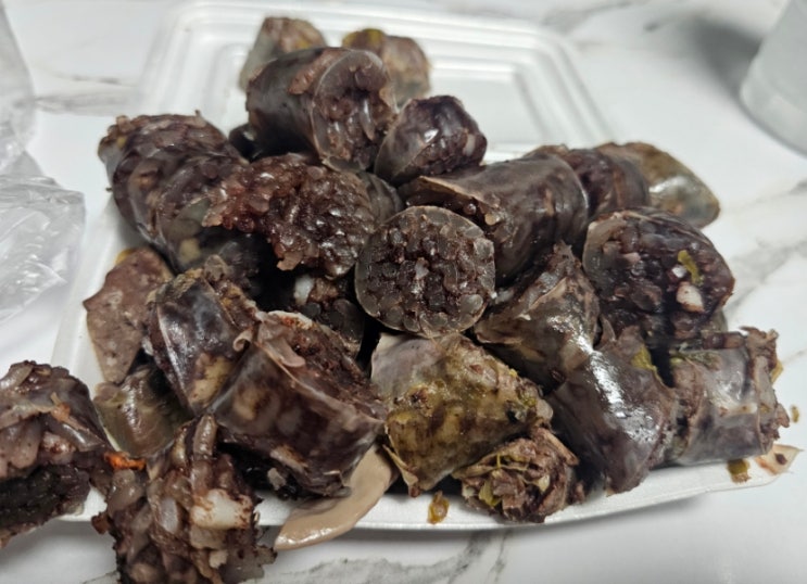  천호역 순대ㅣ 넘치도록 담아주시는 천호 순대트럭 가마솥 순대 후기
