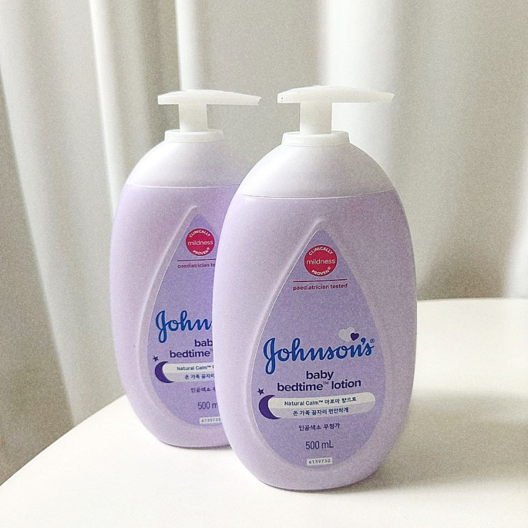  우연히 공식몰에서 할인가에 저렴하게 구매한 존슨즈 베드타임 베이비로션 500ml x 2 구매한 리뷰.