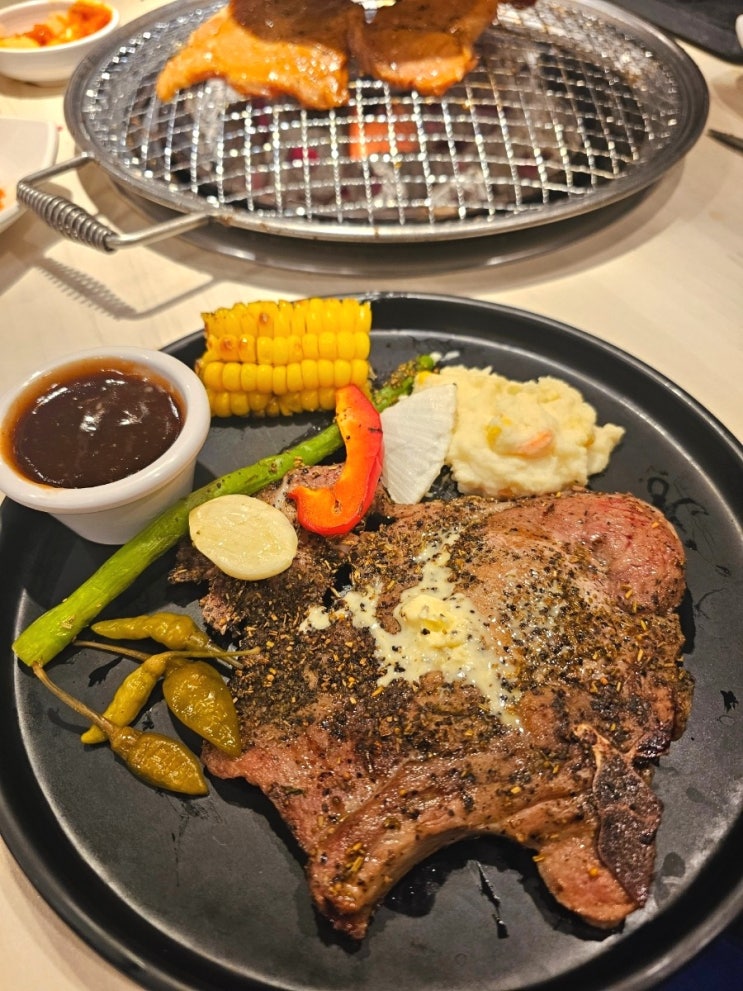  세종 소담동 맛집 명륜진사갈비 신메뉴 후려페퍼스테이크