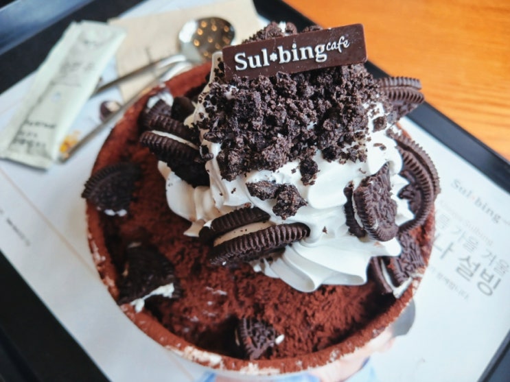  마곡나루역빙수 설빙 오레오초코몬스터