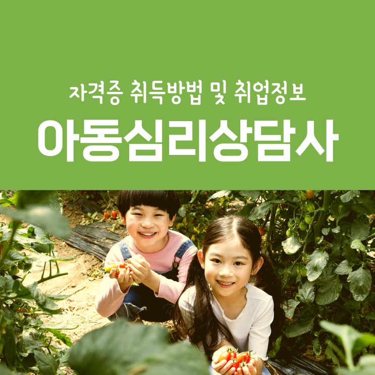 아동심리상담사자격증 구체적인 취득방법 및 취업정보 아동심리상담사자격증 구체적인 취득방법 및 취업정보