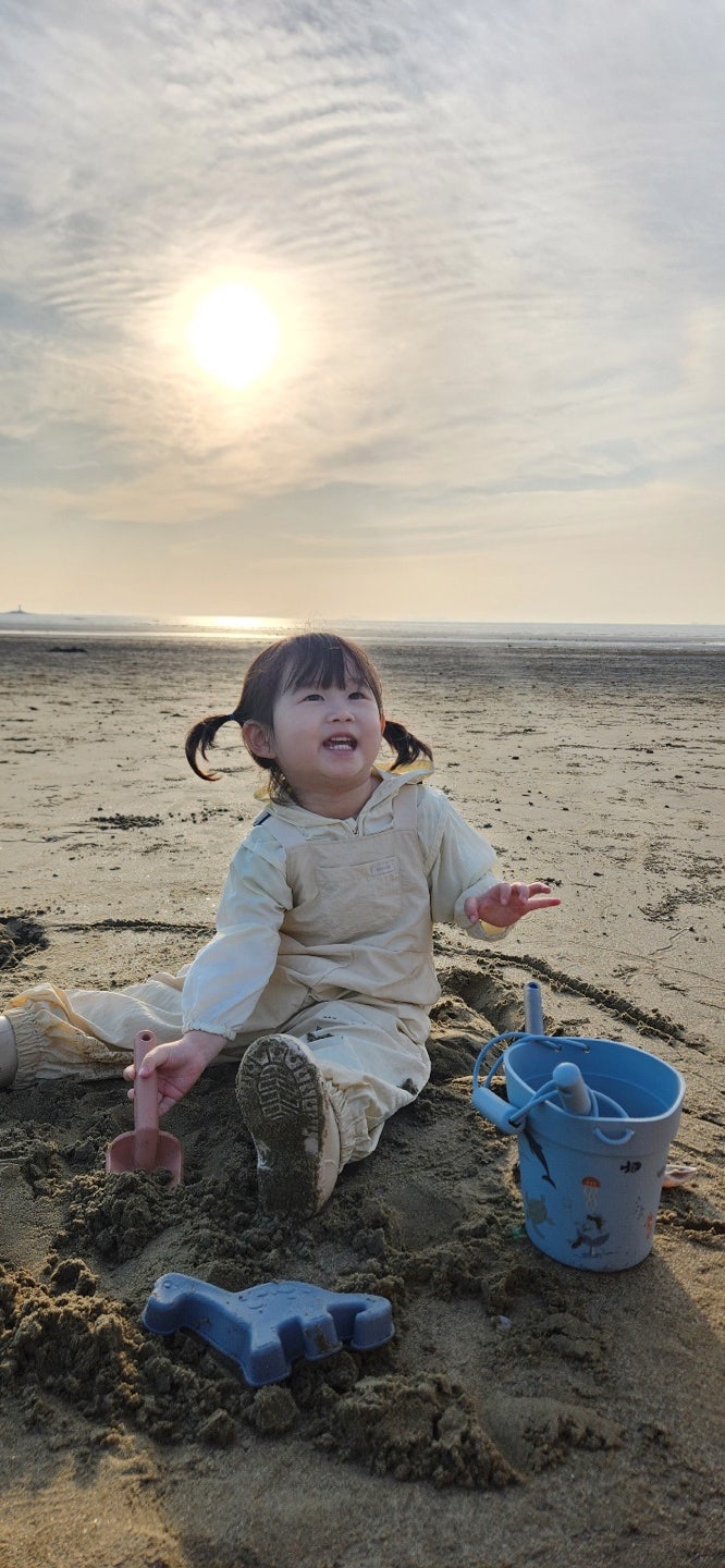  충남 서천 춘장대해수욕장 서해바다 아이랑 모래놀이 갯벌체험