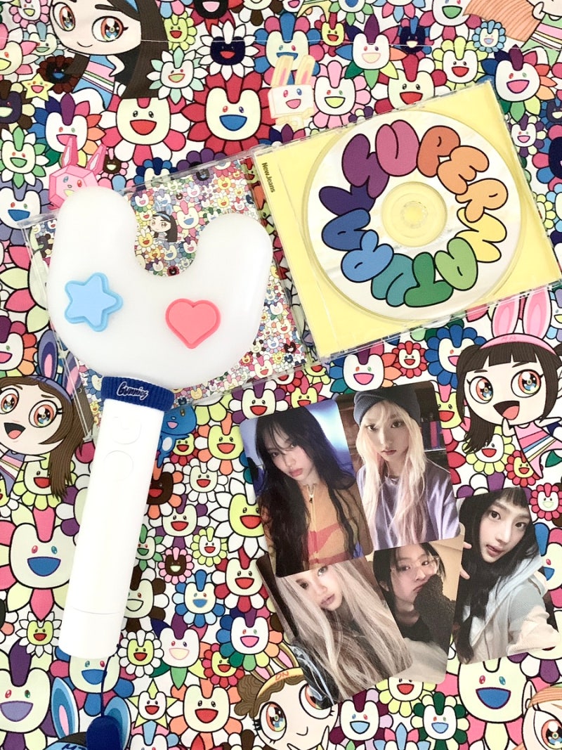 [NewJeans x Takashi Murakami] Supernatural Album 2-Type Unboxing | String Bag & Crossbody Bag Set (+Weverse Special Benefits)