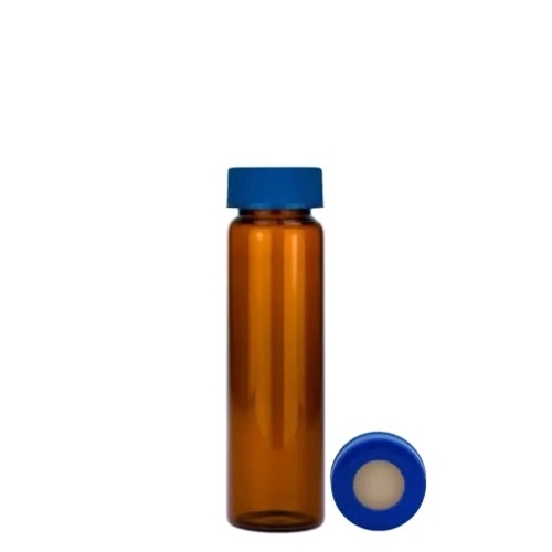  [유리초자] 40 ml 엠버 셉텀 샘플 바이알 & 스크류 캡 40 ml Amber Septum Vial & Screw cap