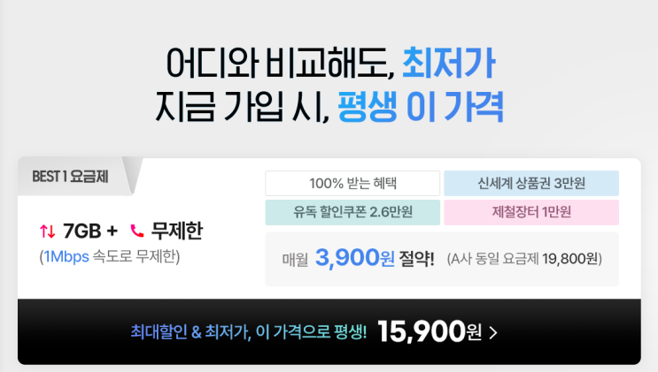  알뜰폰 신규 개통하기 LG헬로비전