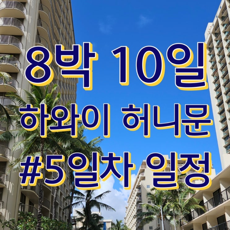 #하와이 신혼여행 8박 10일_오아후 1일차