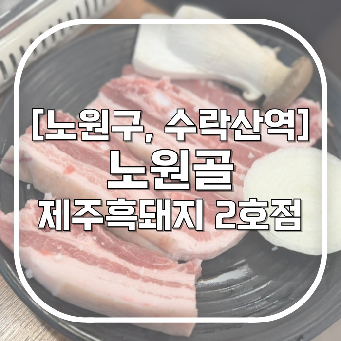  [노원구, 수락산역] 노원골 제주 흑돼지 / 먹어본 수락산역맛집중에 제일 맛있는 리얼 고기집 솔직후기
