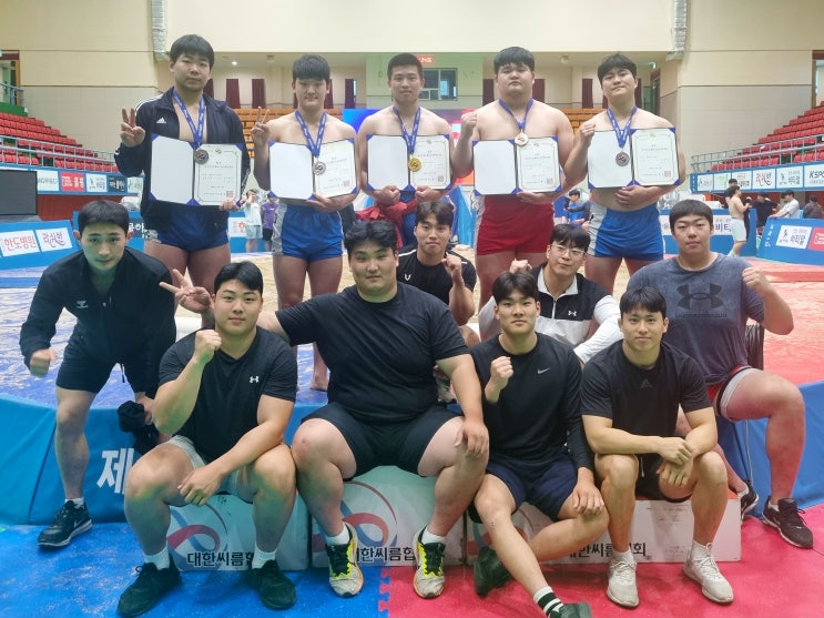 경기대 <b>씨름부</b> 김재원 <b>선수</b>, 괴산유기농씨름대회서 패권