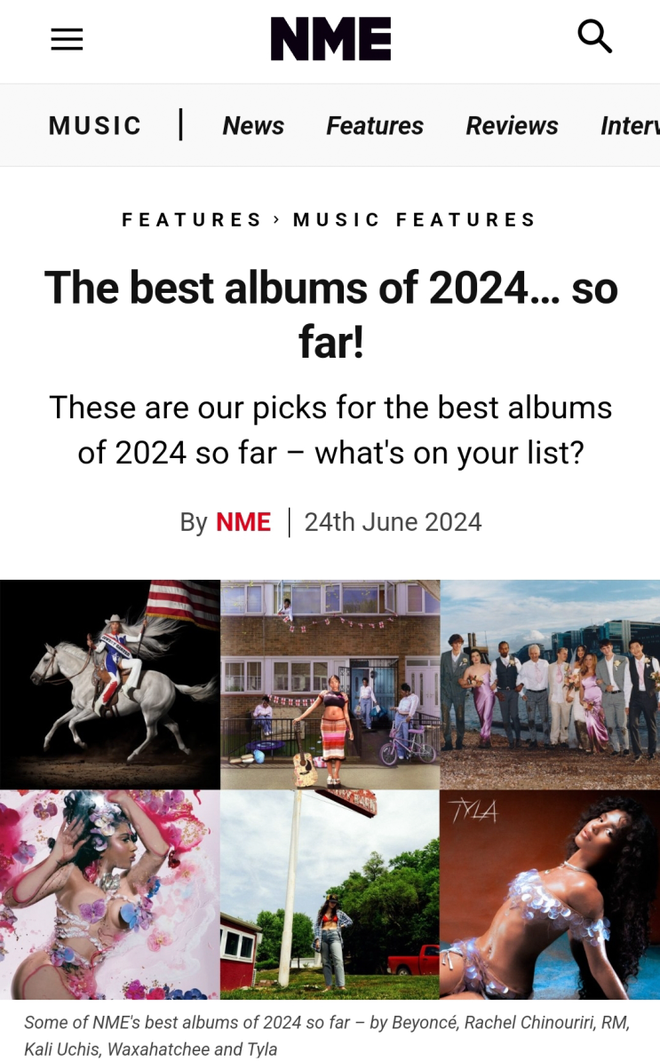 <b>NME</b> '2024 상반기 최고의 앨범ㆍ노래' <b>선정</b> (240626)