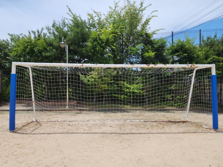  [날개스포츠] 수원원일중학교 축구골대보호대 설치, 골대충격방지안전매트 설치 작업