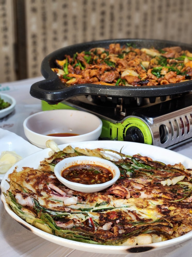  내돈내산 부산만덕맛집 곰배령가든 주차 오리주물럭 해물파전 맛 후기