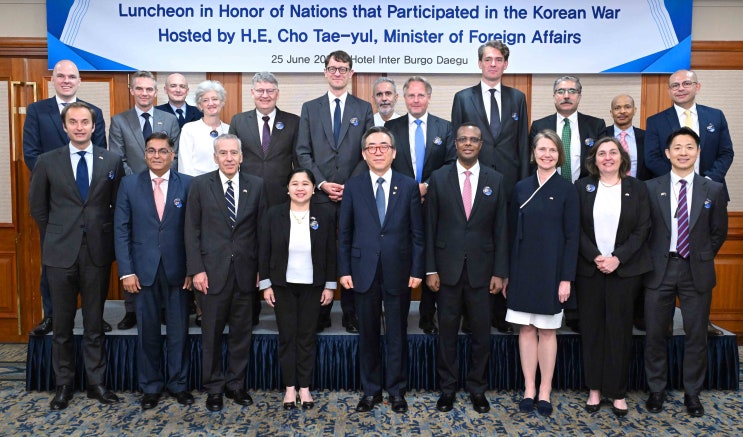 <b>조태열</b> <b>외교</b><b>장관</b>, 6.25전쟁 참전국 주한<b>외교</b>단과 오찬(6.25.)