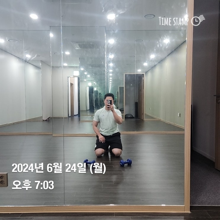  [운동기록]24년 6월 24일 상체근력운동(푸쉬업, 렛풀다운, 어깨 및 팔), 마무리 유산소