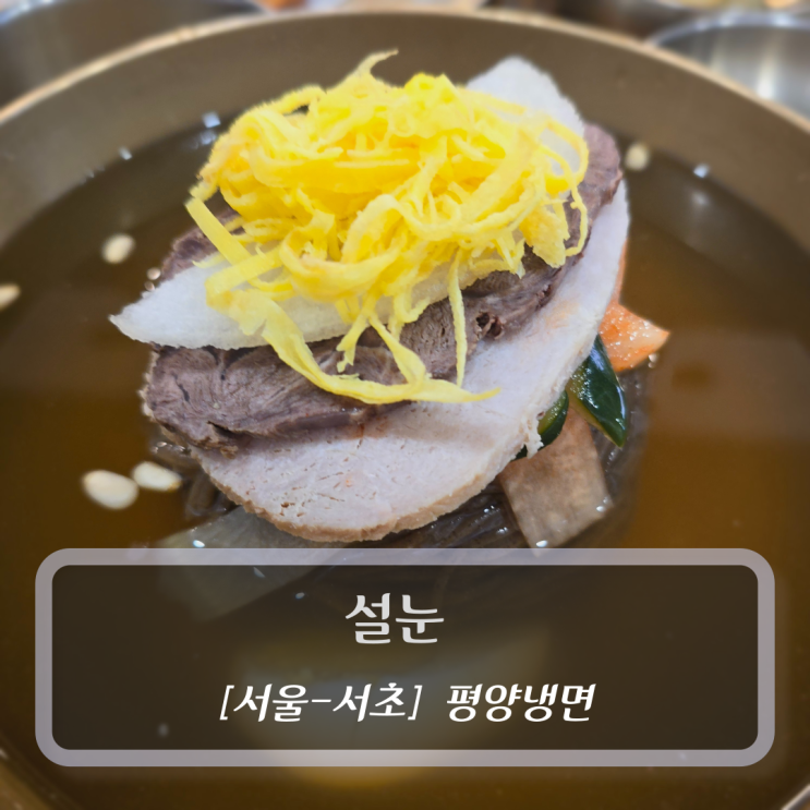  [서울-서초, 평양냉면] 설눈 - 서초역냉면
