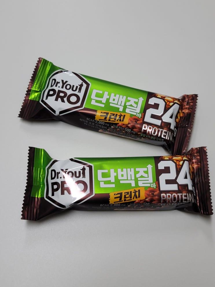  편의점 프로틴간식 닥터유 단백질바 크런치 에너지바 칼로리 및 성분