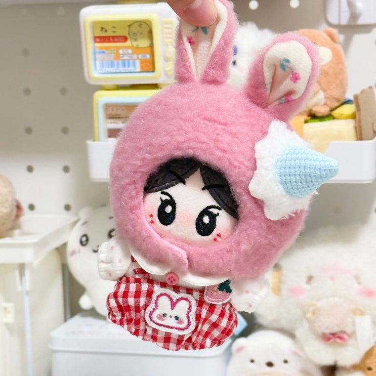  10cm 달콤한 딸기 토끼  세트 인형옷 아이돌인형옷