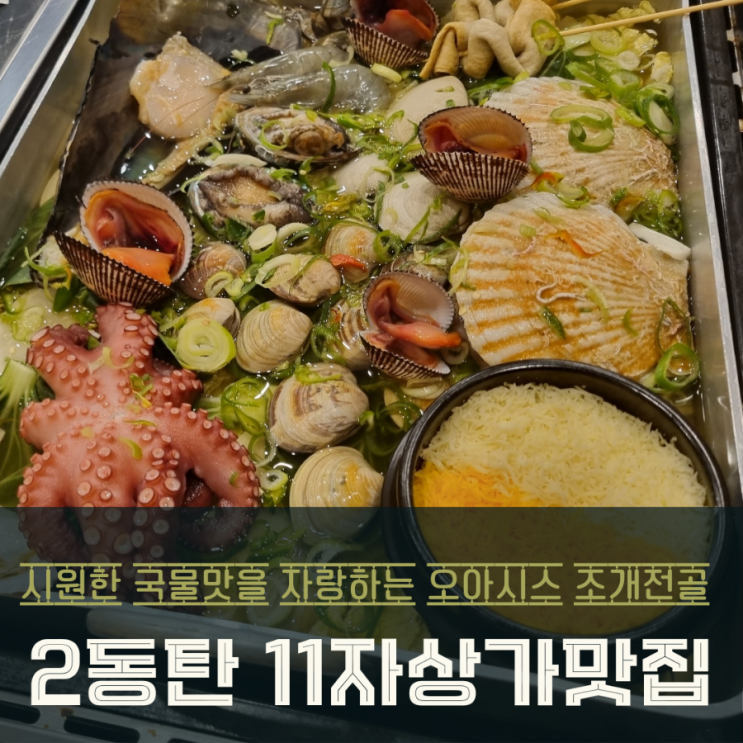  동탄 11자상가맛집  '오아시스조개 영천점'에서 즐기는 조개전골의 신선한 해물