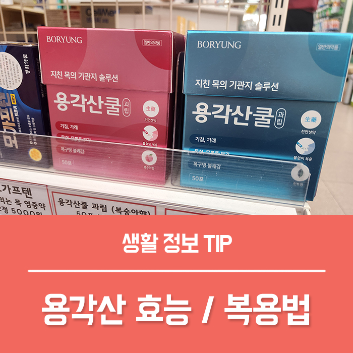  용각산 효능 복용법, 약국 기침 가래약 목감기약 용각산쿨 가격 총정리!