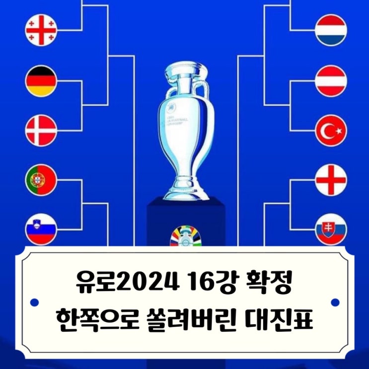유로2024 <b>16강 대진표</b> 확정 크로아티아 충격의 탈락