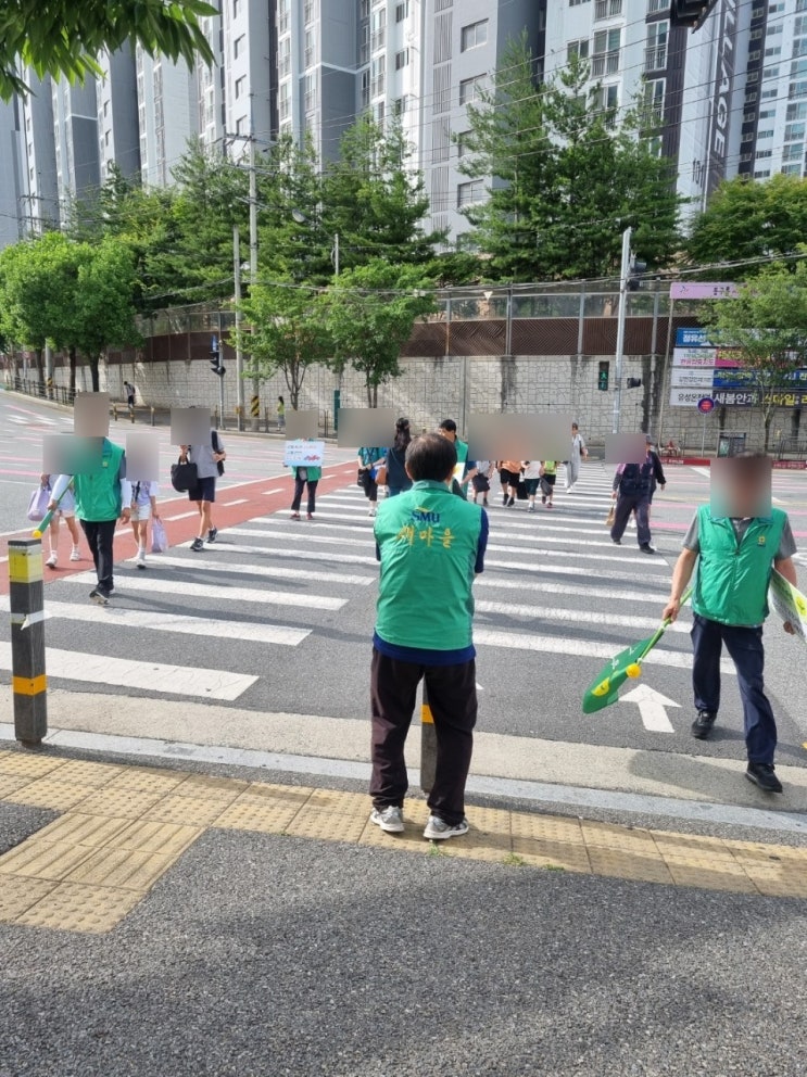  교통 캠페인 활동: 동네 안전을 함께 지키다.