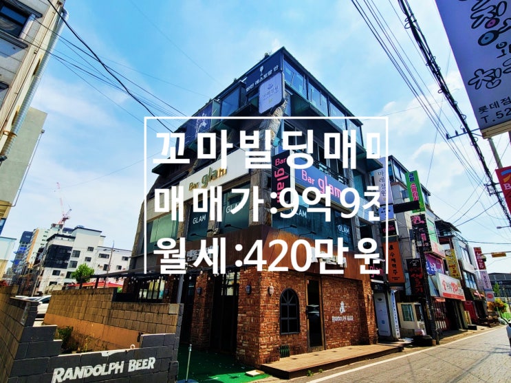  작은 고추가 맵다 대전 롯데백화점 먹자통 지상 5층 9억대 올근생 꼬마빌딩 매매
