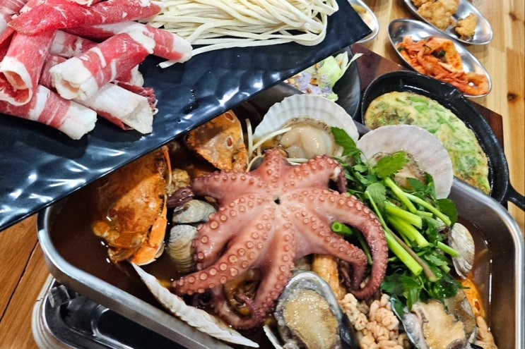  부산 기장 맛집 임이랑 해물삼합 해물 삼합전골