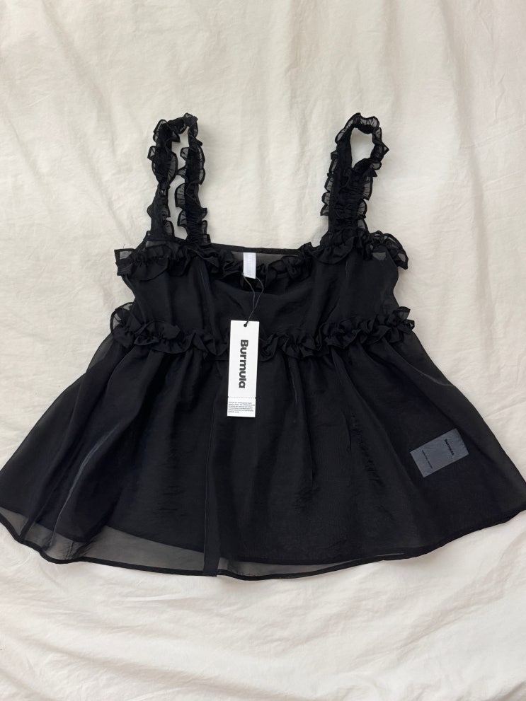  버뮬라 SHEER FRILL BUSTIER BLACK 다양하게 입어보기