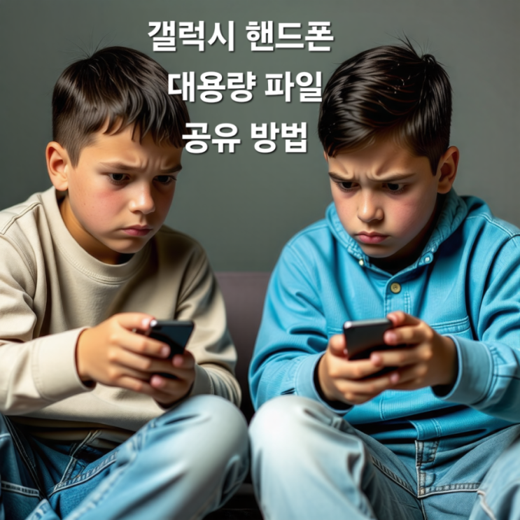  갤럭시 핸드폰 대용량 파일 공유 방법 퀵쉐어