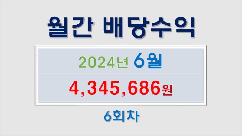(배당투자) 월배당수익 - 9개월차(2024년 9월)