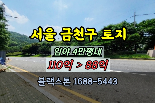  서울시 금천구 토지 매매 시흥동 임야 4만평대 100억 지분투자추천