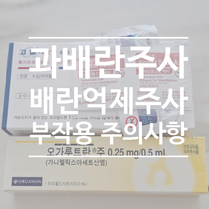  아이오라 여성의원 시험관 1차  과배란주사, 배란억제주사 부작용, 주의사항 및 과정