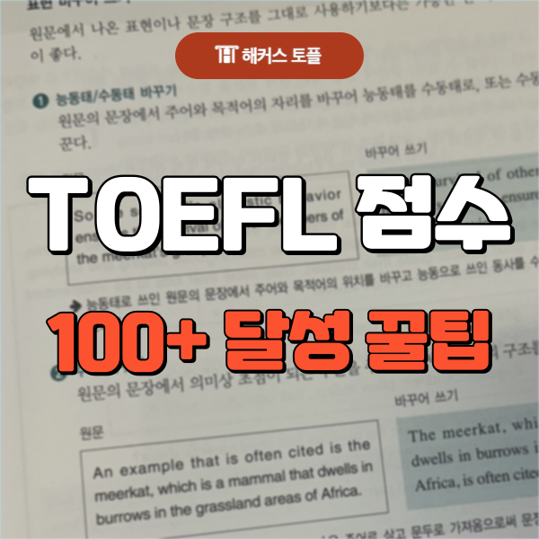  ETS TOEFL 점수 알아보기 100+ 목표 달성 후기
