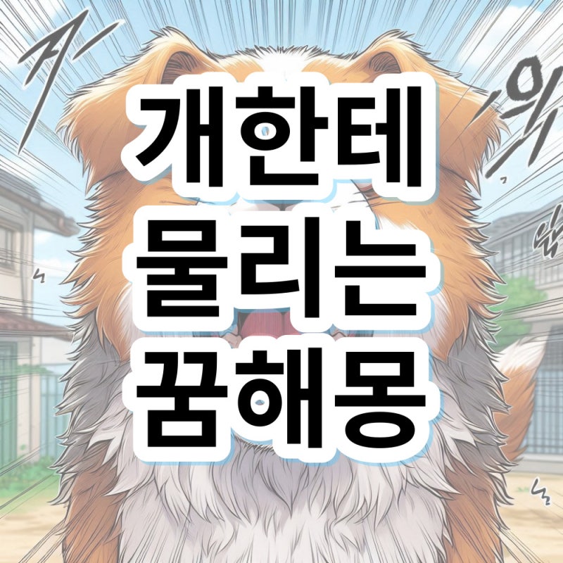 개한테 물리는 꿈 발 다리 손 팔 목 물리는 꿈 해몽 의미