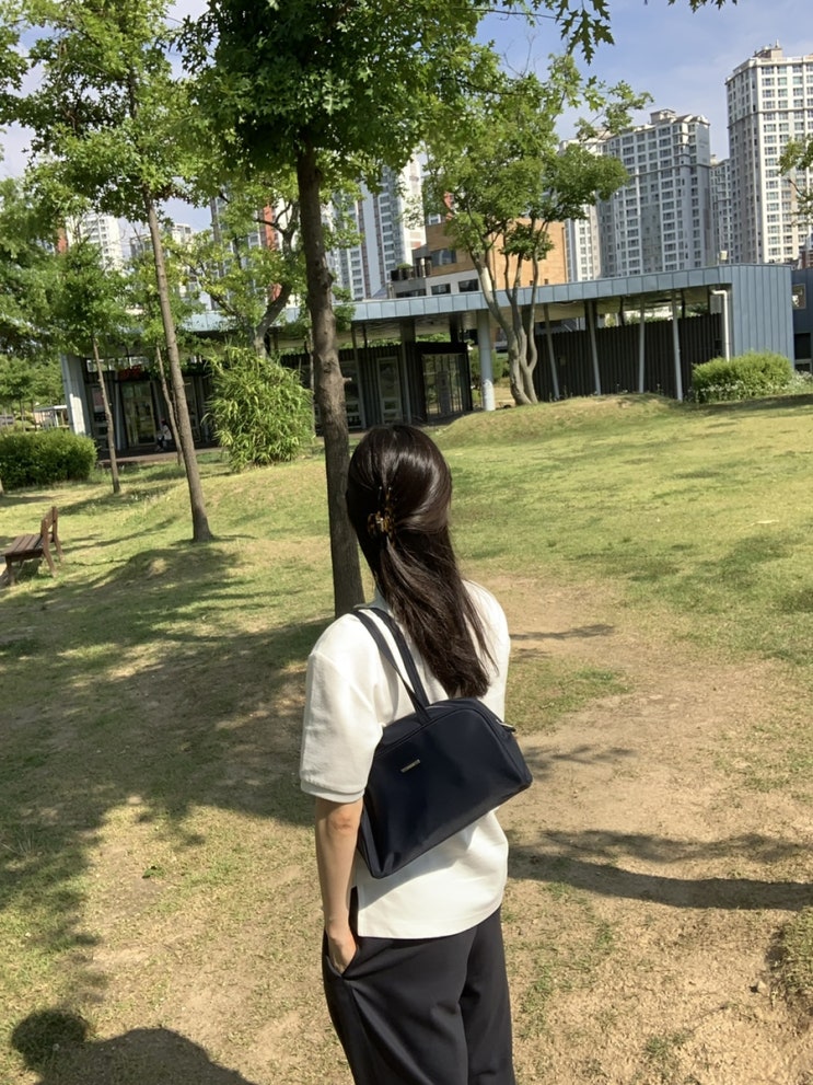  bluebrick 블루브릭 나일론백 리뷰(brick nylon shoulder bag - navy)