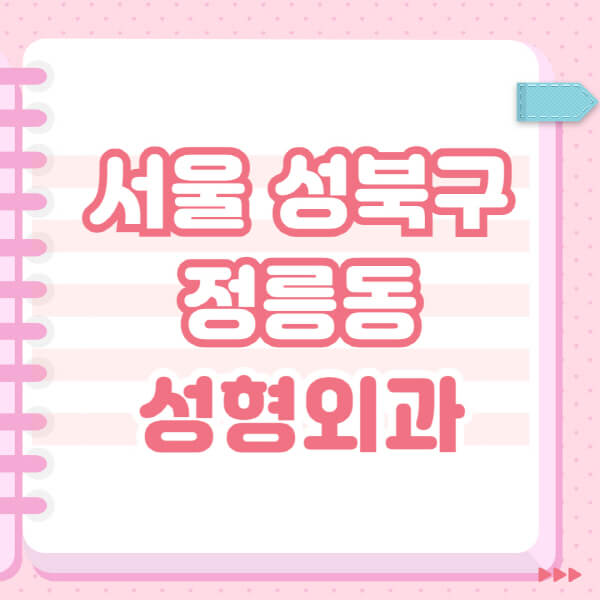  서울 성북구 정릉동 성형외과, 유명한 곳과 블랙리스트 소개