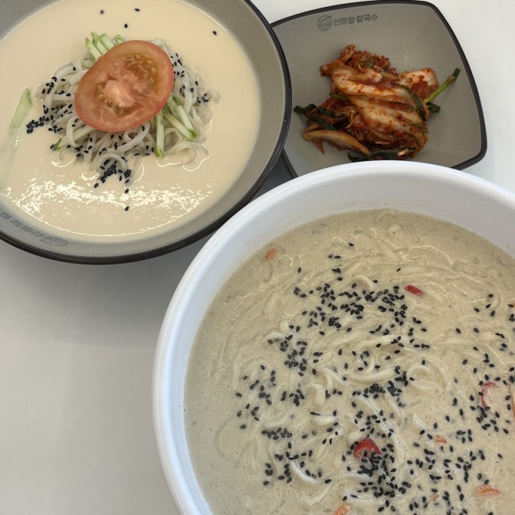  수원 광교산 맛집 파장동 콩국수 파전 산미당칼국수