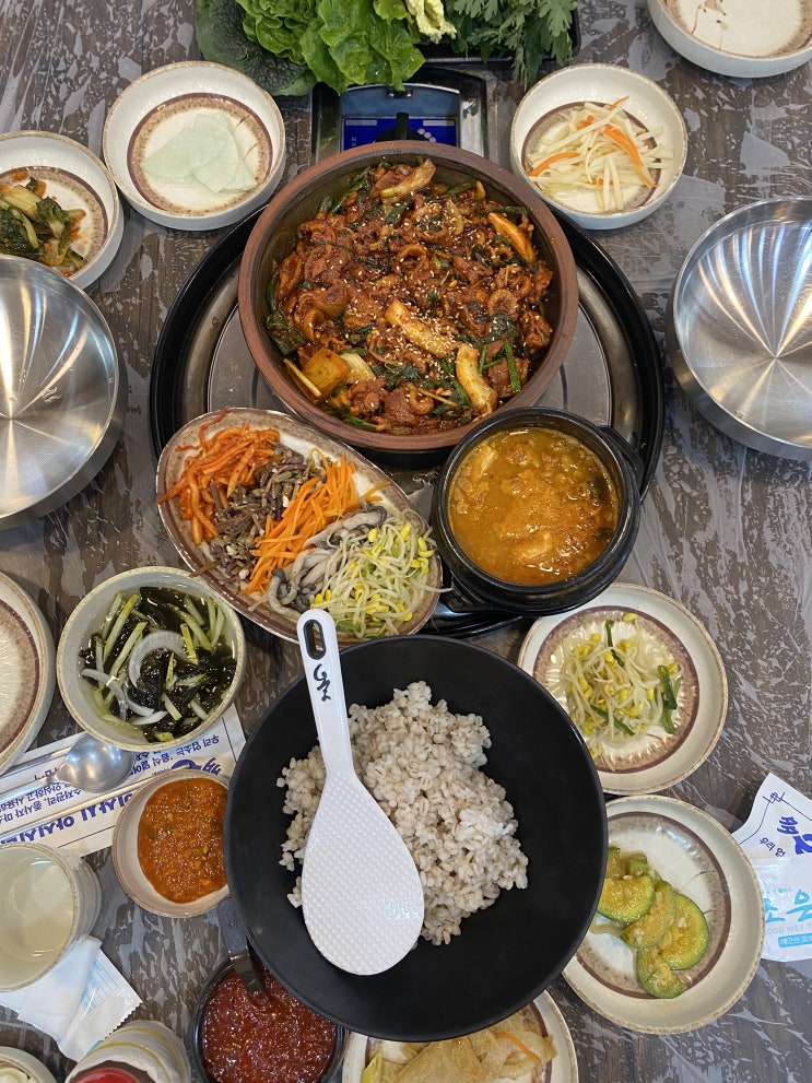  익산 이리오리 평일점심특선 익산 마동 맛집 보리밥 청국장 오리주물럭맛집