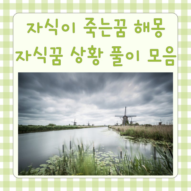 자식이 죽는꿈 해몽 자식꿈 상황 풀이 모음