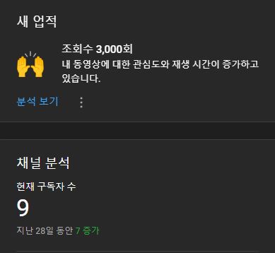  유튜브 기록