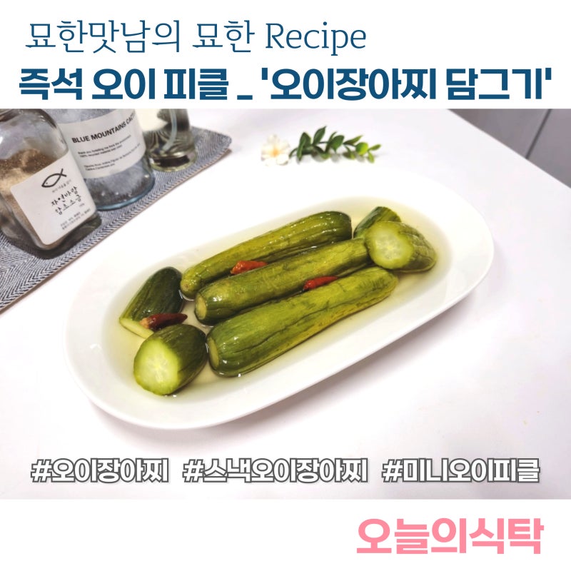 즉석 미니 오이피클 만드는 법 수제 오이장아찌 만들기