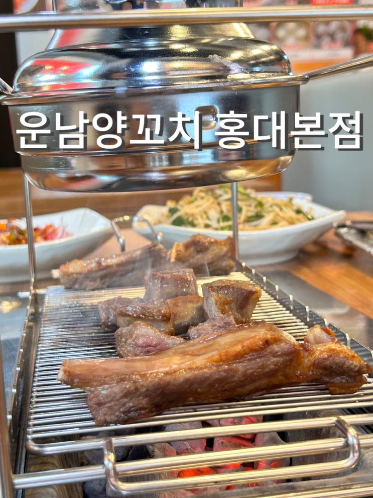  홍대양꼬치 운남양꼬치 홍대본점 양갈비 향라가지 회식메뉴 추천