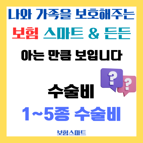  (아는 만큼 보입니다) 1~5종수술비, 수술방법방식, 백내장 치질 치핵 제왕절개 요실금 위 대장 용종제거 갑상선, 넓은보상범위, 관혈 비관혈 암수술, 119대질병수술비, 장점 단점