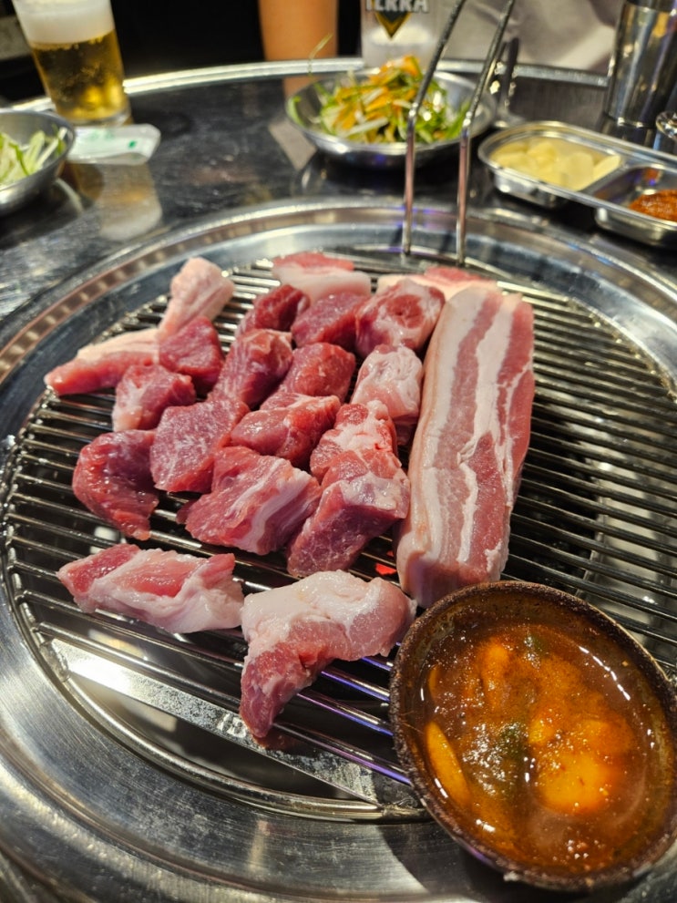  둔촌역맛집 성내동삼겹살 제주 흑돼지 근돈이 회식후기