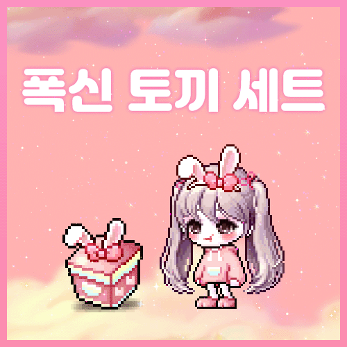  메이플 루나 뫙님 :: 폭신 토끼 세트 후기 