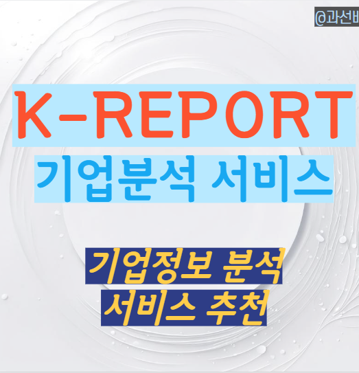 기업분석 보고서 케이리포트(K-Report) 서비스 리얼 후기
